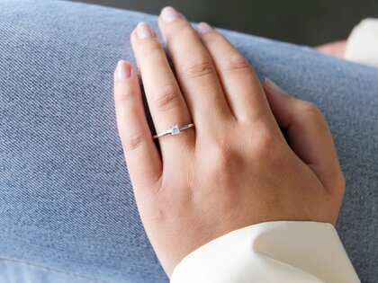 Diamantring Princess in 9K Weißgold mit Diamant 0,25ct