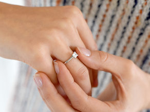 Diamantring Princess in Silber