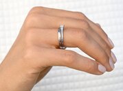 Diamantring Princess in 9K Weißgold mit Diamant 0,25ct