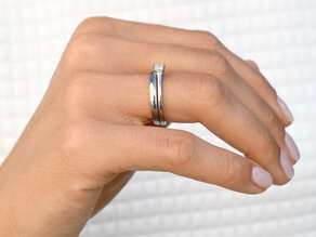 Diamantring Princess in 9K Weißgold mit Diamant 0,25ct