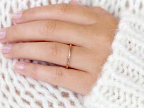 Solitärring Promise Petite in 14K Roségold mit Diamant 0,005ct G/SI