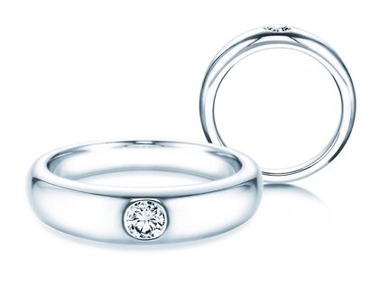 Solitärring Promise in 9K Weißgold mit Diamant 0,25ct