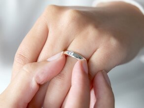 Solitärring Promise in 9K Weißgold mit Diamant 0,25ct