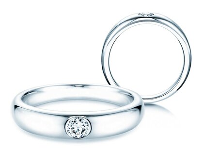 Solitärring Promise in Silber 925/- mit Diamant 0,15ct H/SI