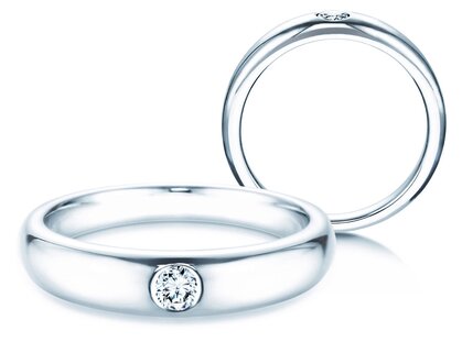 Solitärring Promise in Silber 925/- mit Diamant 0,10ct G/SI
