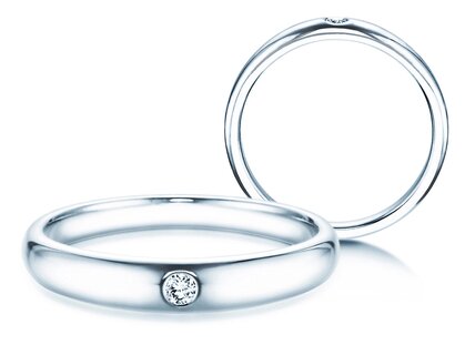 Solitärring Promise in Platin 950/- mit Diamant 0,03ct