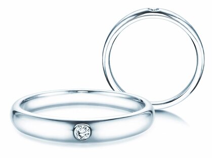 Solitärring Promise in Silber 925/- mit Diamant 0,03ct G/SI