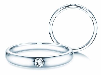 Solitärring Promise in Silber 925/- mit Diamant 0,05ct G/SI