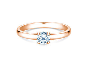 Solitärring Pure in 9K Roségold mit Diamant 0,30ct