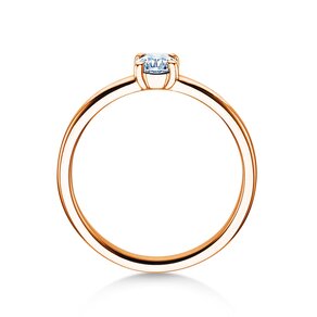 Solitärring Pure in 9K Roségold mit Diamant 0,30ct