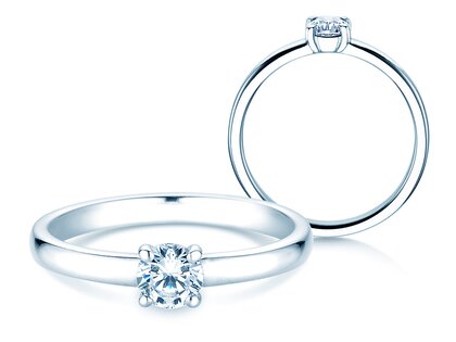 Solitärring Pure in 14K Weißgold mit Diamant 0,30ct
