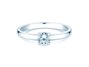 Solitärring Pure in 14K Weißgold mit Diamant 0,30ct