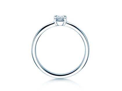 Solitärring Pure in 14K Weißgold mit Diamant 0,30ct