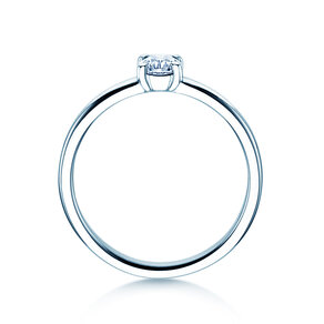 Solitärring Pure in 14K Weißgold mit Diamant 0,30ct