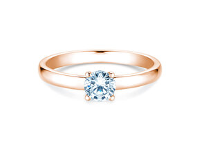 Solitärring Pure in 9K Roségold mit Diamant 0,50ct
