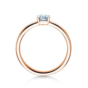 Solitärring Pure in 9K Roségold mit Diamant 0,50ct