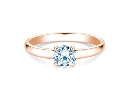 Solitärring Pure in 9K Roségold mit Diamant 0,75ct