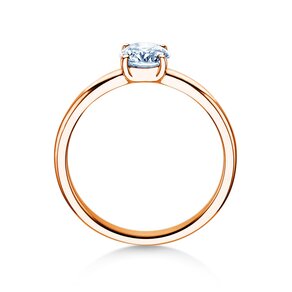Solitärring Pure in 9K Roségold mit Diamant 0,75ct
