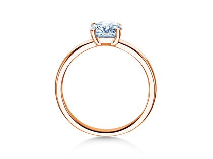Solitärring Pure in 9K Roségold mit Diamant 1,00ct