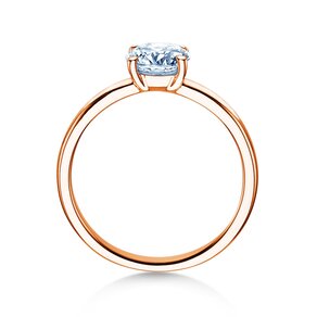 Solitärring Pure in 9K Roségold mit Diamant 1,00ct