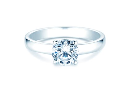 Solitärring Pure in 14K Weißgold mit Diamant 1,00ct