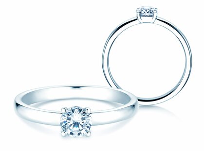 Solitärring Pure in 14K Weißgold mit Diamant 0,50ct