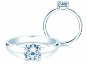 Solitärring Pure in 14K Weißgold mit Diamant 1,00ct
