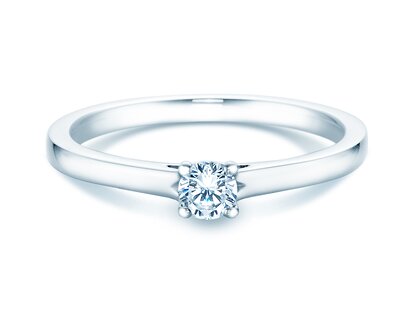 Solitärring Romance in 14K Weißgold mit Diamant 0,20ct G/SI