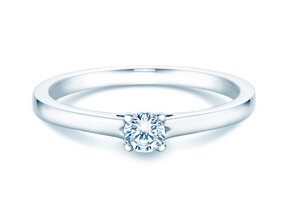 Solitärring Romance in 14K Weißgold mit Diamant 0,20ct G/SI
