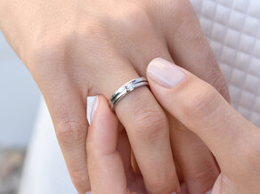 Solitärring Romance in 14K Weißgold mit Diamant 0,20ct G/SI