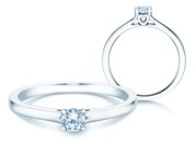 Solitärring Romance in 14K Weißgold mit Diamant 0,20ct G/SI