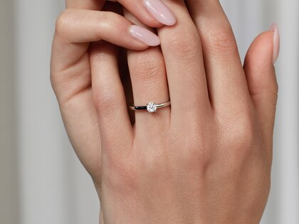 Solitärring Romance in Silber