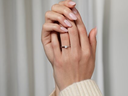 Solitärring Romance in Silber