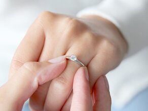 Solitärring Romance in Silber