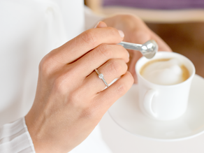 Solitärring Romance in 9K Weißgold mit Labordiamant 0,25ct