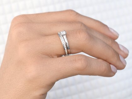 Solitärring Romance in Silber