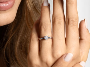 Solitärring Romance in 9K Weißgold mit Diamant 0,50ct