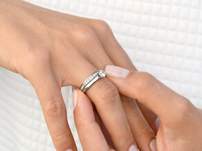 Solitärring Romance in 9K Weißgold mit Labordiamant 0,50ct