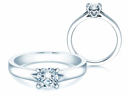 Solitärring Romance in 14K Weißgold mit Diamant 0,75ct