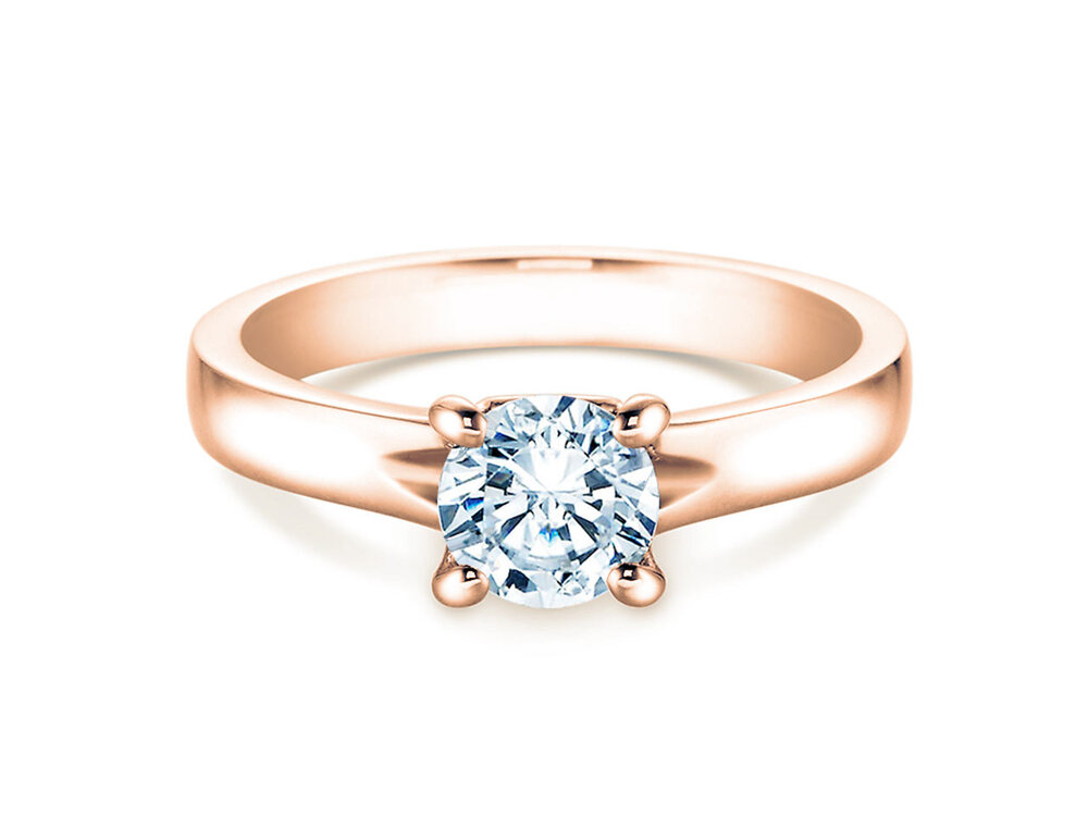 Solitärring Romance in 18K Roségold mit Labordiamant 1,50ct E/VS