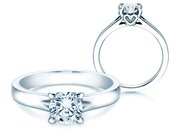 Solitärring Romance in 9K Weißgold mit Diamant 1,00ct