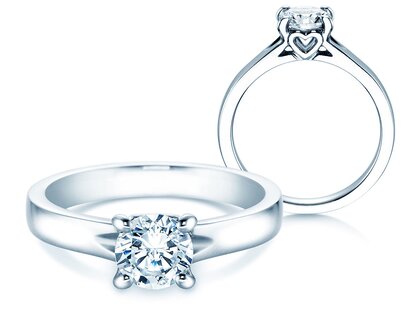 Solitärring Romance in 9K Weißgold mit Diamant 1,00ct