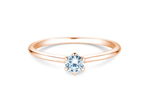 Solitärring Royal in 9K Roségold mit Diamant 0,25ct