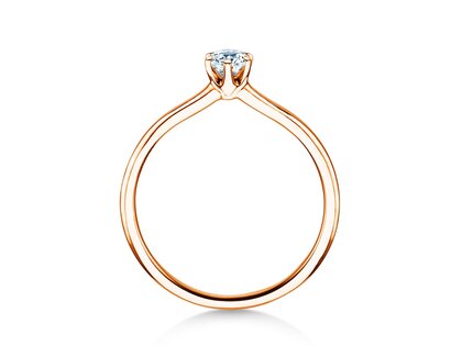 Solitärring Royal in 9K Roségold mit Diamant 0,25ct