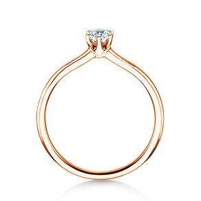 Solitärring Royal in 9K Roségold mit Diamant 0,25ct