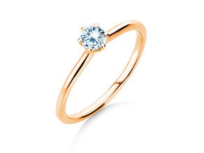 Solitärring Royal in 9K Roségold mit Diamant 0,25ct