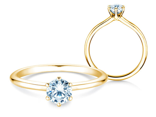 Solitärring Royal in Gelbgold
