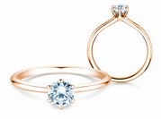 Solitärring Royal in 9K Roségold mit Diamant 0,50ct