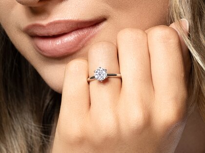 Solitärring Royal in 9K Roségold mit Diamant 1,00ct