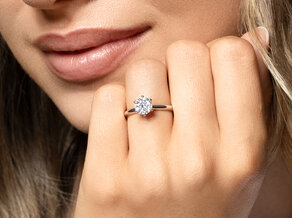 Solitärring Royal in 9K Roségold mit Diamant 1,00ct